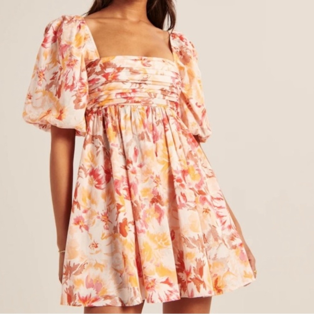 Floral Puff Sleeve Dress